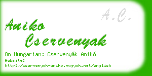 aniko cservenyak business card